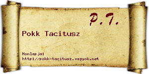Pokk Tacitusz névjegykártya